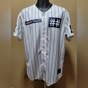 Been Trill# White Striped Jersey